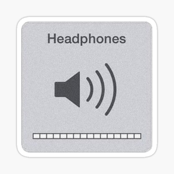 "Aesthetic Headphones Icon" Sticker by STEEZII Redbubble