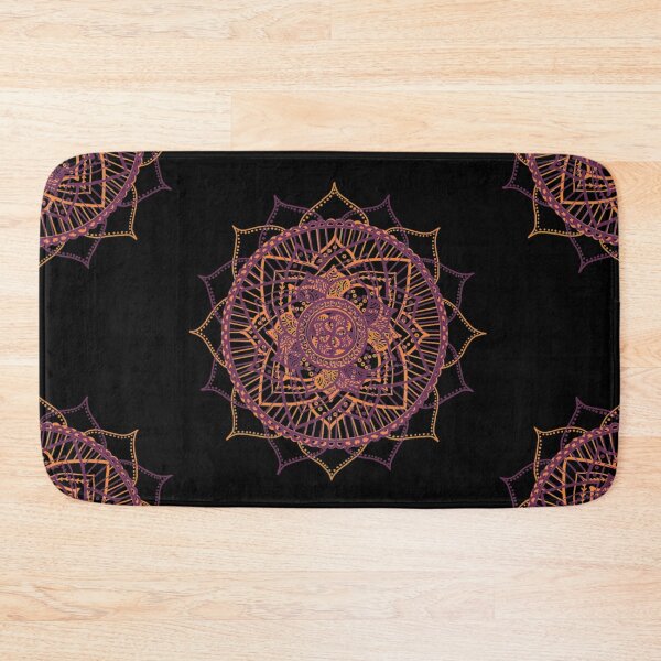 Item preview, Doodled Gold Maroon Mandala Art Pattern designed and sold by LusDigiArt.