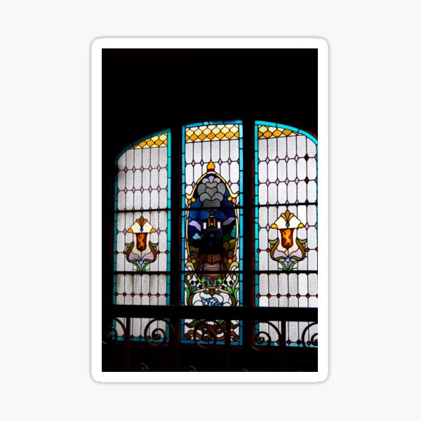 Dunedin Railway Station window, Canterbury, New Zealand Sticker