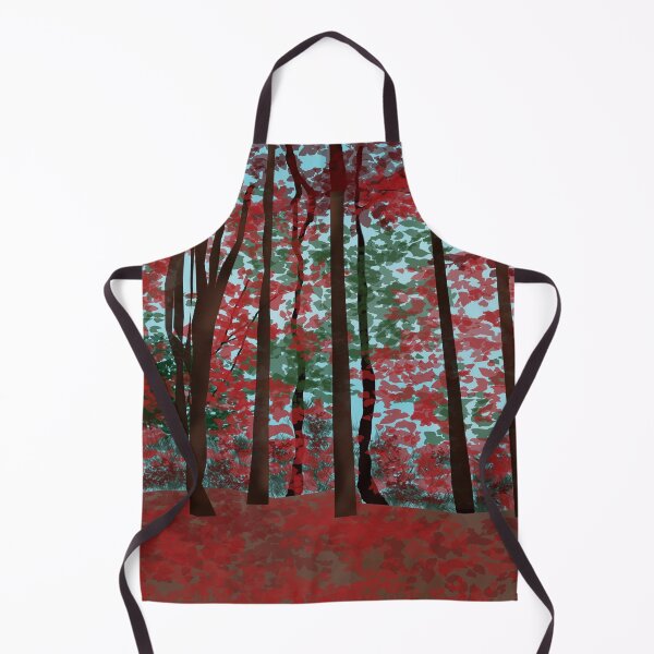 Item preview, Trees with red leaves painting designed and sold by skysshobu.