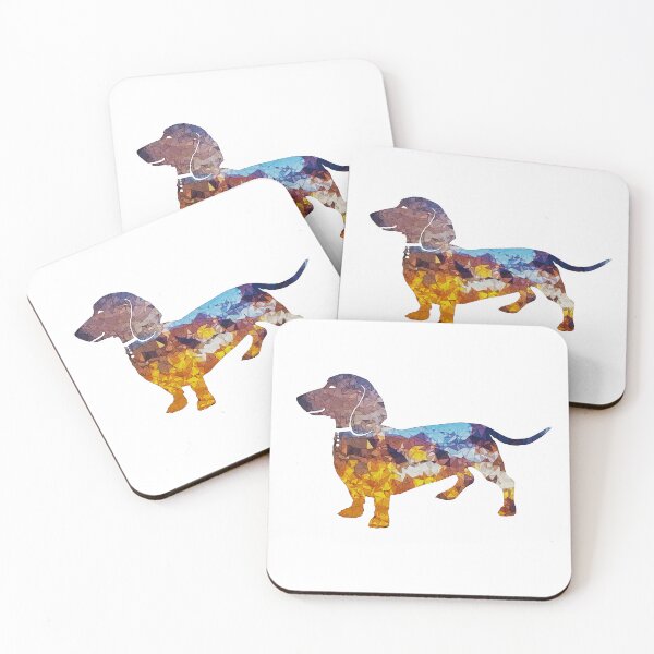 Item preview, Happy Doxie In Sunset Colors designed and sold by Heathermarie321.