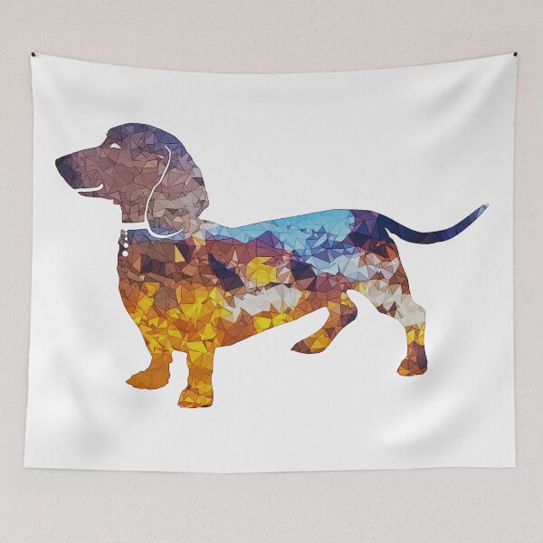 Item preview, Happy Doxie In Sunset Colors designed and sold by Heathermarie321.