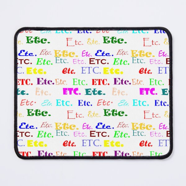 Item preview, Etc. Etcetera Et Cetera in various colors and fonts designed and sold by Becky Hunter.