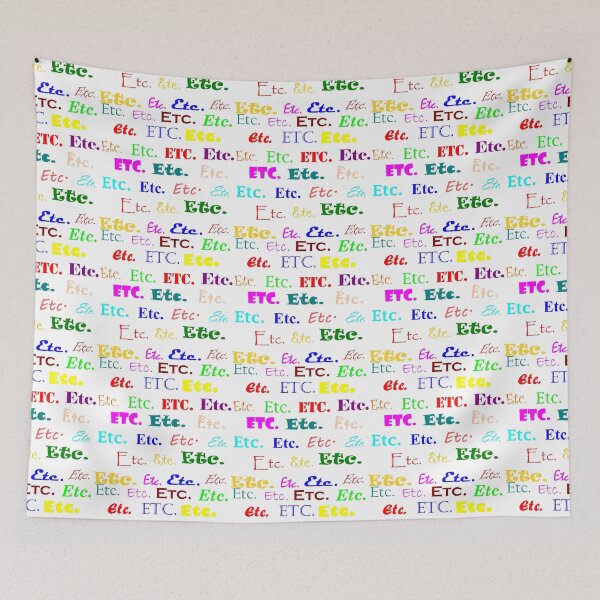 Item preview, Etc. Etcetera Et Cetera in various colors and fonts designed and sold by Becky Hunter.