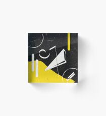 Mustard Black Acrylic Block
