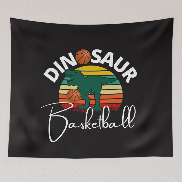 Item preview, Dinosaur Playing Basketball (Sunset) designed and sold by UnboundFull.