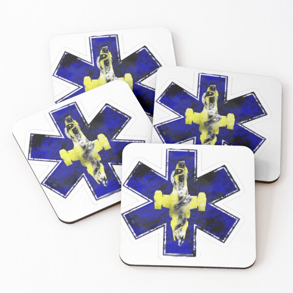 Item preview, Blue and yellow Serenity Star of life designed and sold by dave-settle.