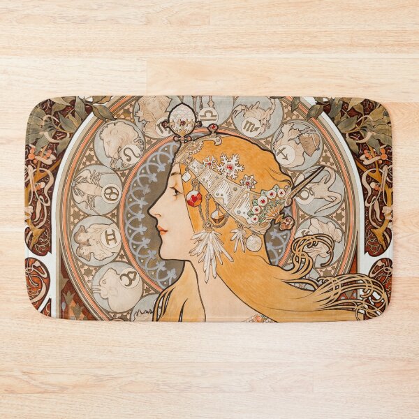 Item preview, Zodiaque or La Plume (ca. 1896–1897) by Alphonse Maria Mucha designed and sold by starrylite.