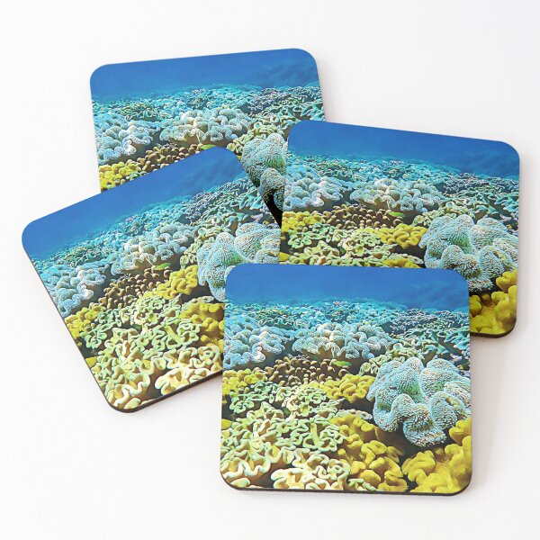 Item preview, Yellow Leather Corals on a Shallow Coral Reef in Fiji designed and sold by OceanVentures.