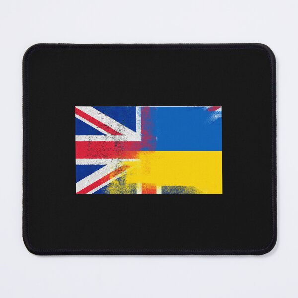 Item preview, Britannique ukrainien Half Ukraine Half UK Flag designed and sold by PreshitaChhabra.