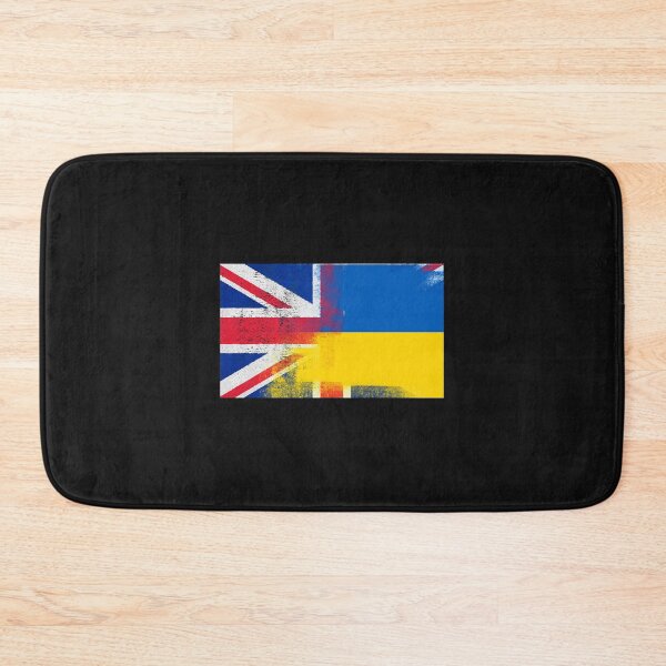 Aperçu de l'œuvre Britannique Ukrainien Moitié Ukraine Moitié Royaume-Uni Drapeau créée et vendue par PreshitaChhabra.