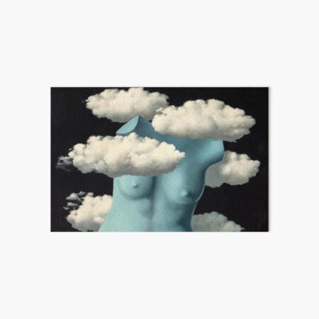 Rene Magritte Naked In The Clouds Art Board Print By HidalgoArt