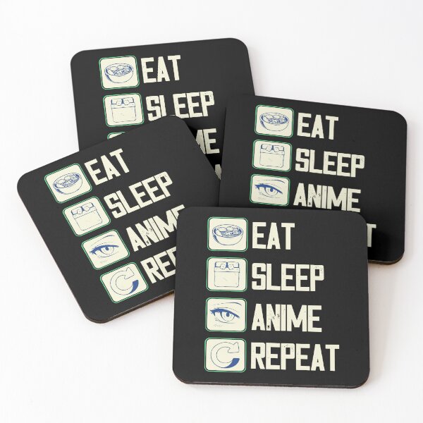 Item preview, Eat Sleep Anime Repeat designed and sold by patternprint1.