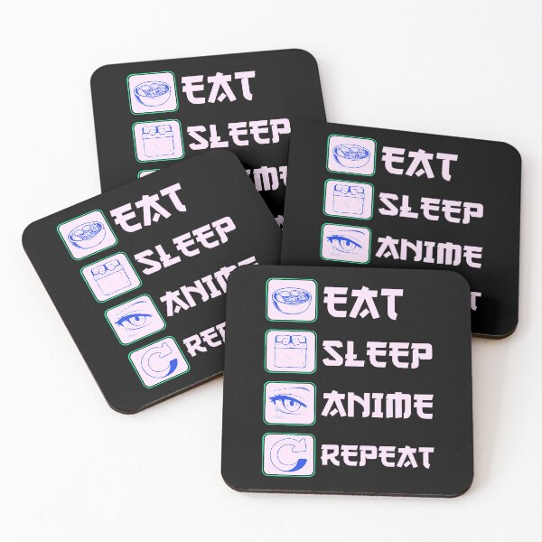 Item preview, Eat Sleep Anime Repeat designed and sold by patternprint1.