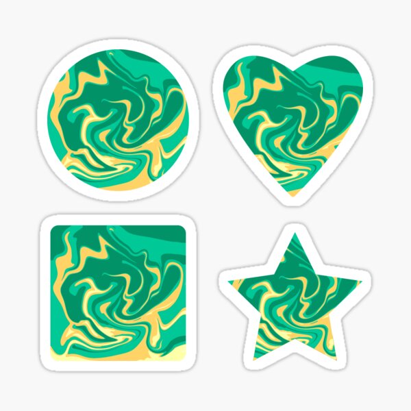 Item preview, Colorful Green and Yellow Abstract Liquid Art designed and sold by quinellie.