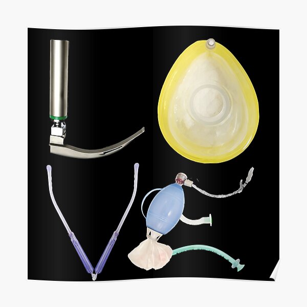 "Anesthesia love anesthesia airway equipment" Poster by charlielim87