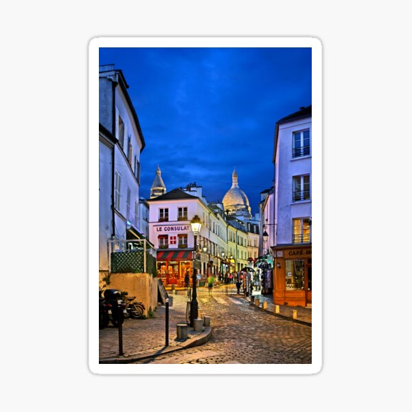 Night falling in Montmartre - Paris Sticker