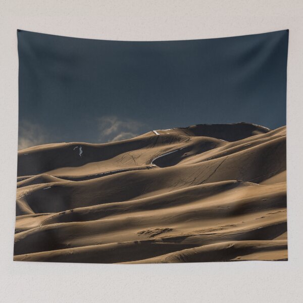 Item preview, Nature Travel Wall Tapestry Tapestries - Colorado Snow Dune - Mountains Great Sand Dunes National Park Summer Travel Wall Tapestry Pillow   designed and sold by travel101.