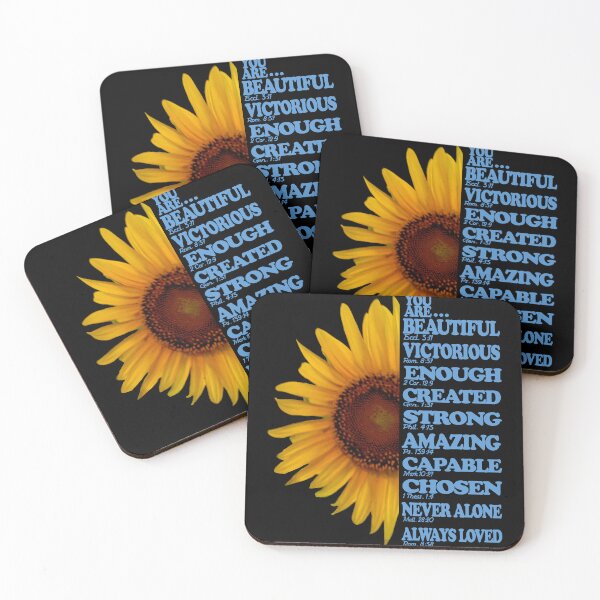 Item preview, You Are Beautiful Victorious Enough Bible Verses Sunflower designed and sold by toddbrooney.
