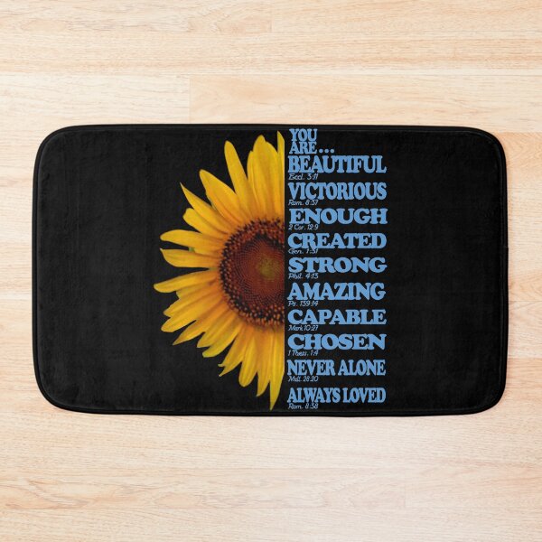 Item preview, You Are Beautiful Victorious Enough Bible Verses Sunflower designed and sold by toddbrooney.