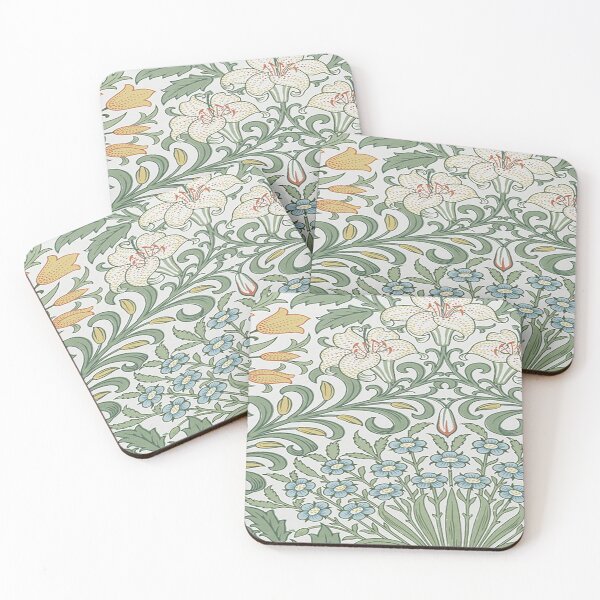 Item preview,  William Morris Garden Pattern-Vintage Green And Blue  Botanical Floral Leaves  -Victorian Wallpaper, designed and sold by Tamas Das.