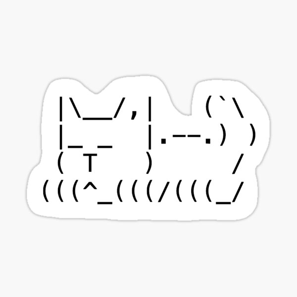 "cat text art sticker" Sticker by smartphowned Redbubble