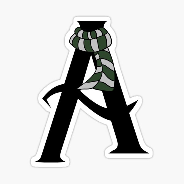 A letter harry slyther magic school lettering Sticker
