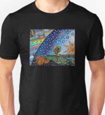 Flammarion Woodcut Flat Earth Design Unisex T-Shirt