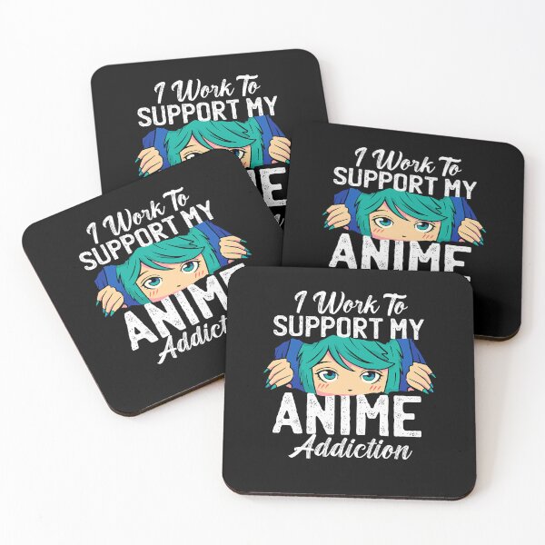 Item preview, I Work To Support My Anime Addiction designed and sold by patternprint1.