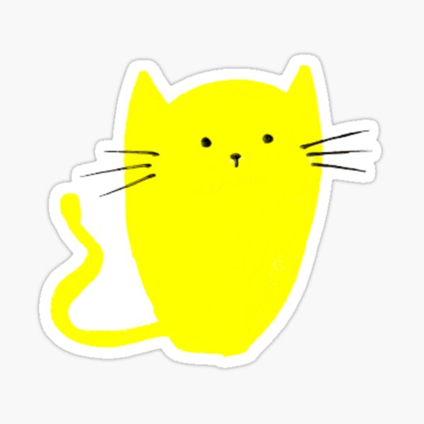 Cute Cat Sticker For Sale By Meem 27 Redbubble 5193