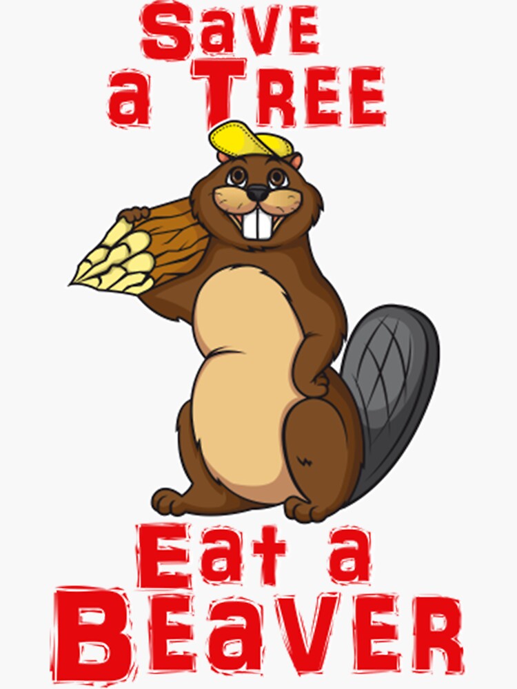 Save a Tree Eat a Beaver Funny Trucker Caps for Men or Women Funny