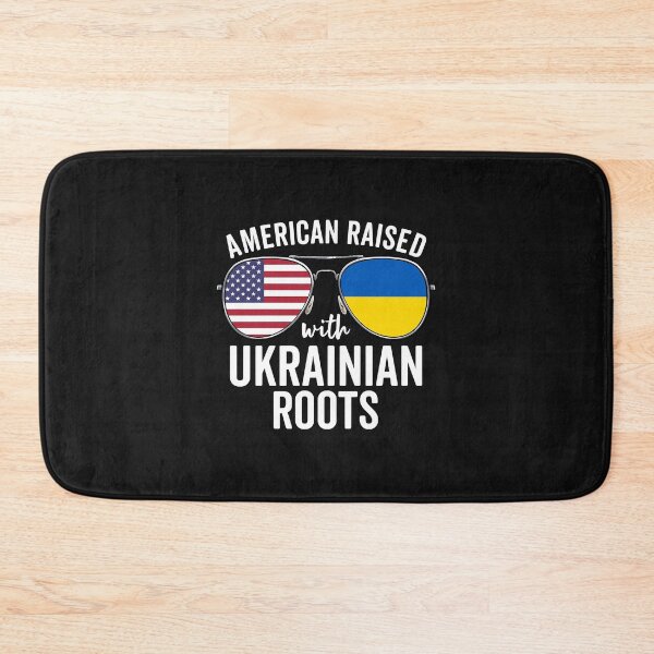 Item preview, Américain élevé avec des racines ukrainiennes USA Ukraine Flag designed and sold by PreshitaChhabra.