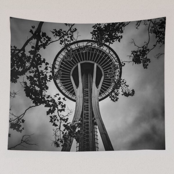 Item preview, travel wall tapestry trees tapestries Space Needle in Seattle, Cascadia designed and sold by travel101.