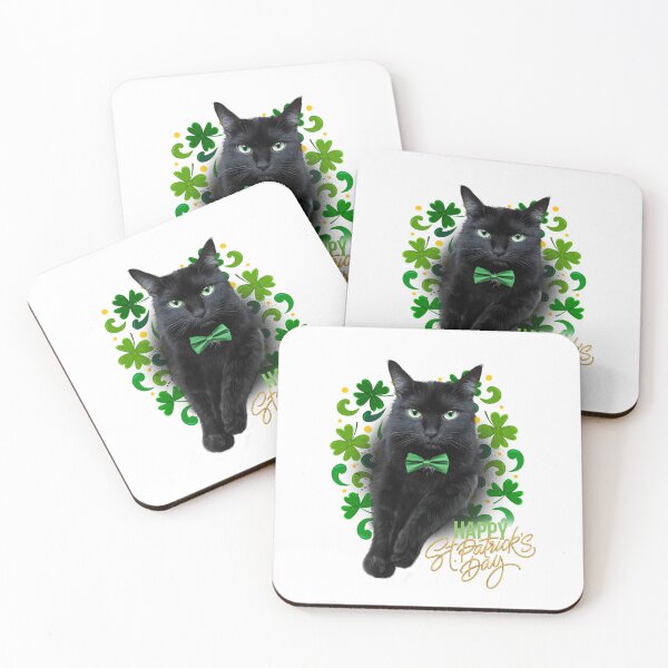 Item preview, St Patrick's Day Irish Saint Patrick's Shamrock Fierce Cat designed and sold by Barnissim.