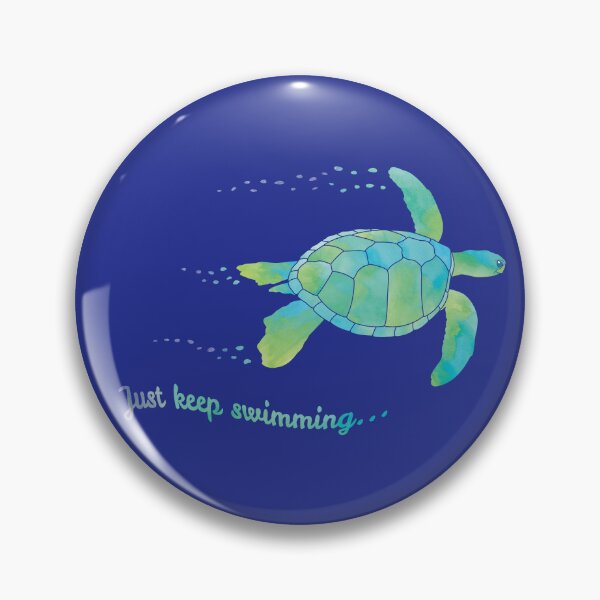 Item preview, Just Keep Swimming - Blue Background designed and sold by Woodsprite Creations Art Studio.