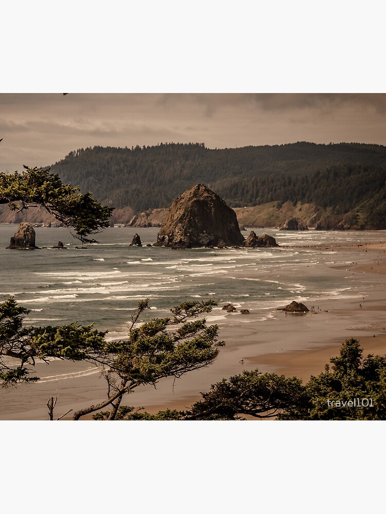 "Beach Water Travel - Cannon Beach Oregon Wall Art Tapestry - Photograph" Tapestry for Sale by 