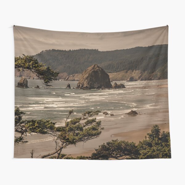 "Beach Water Travel - Cannon Beach Oregon Wall Art Tapestry - Photograph" Tapestry for Sale by 