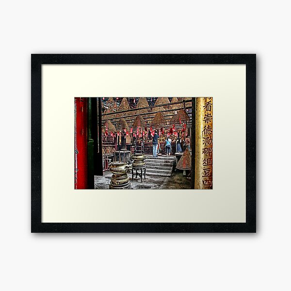 Hong Kong - Man Mo Temple Framed Art Print