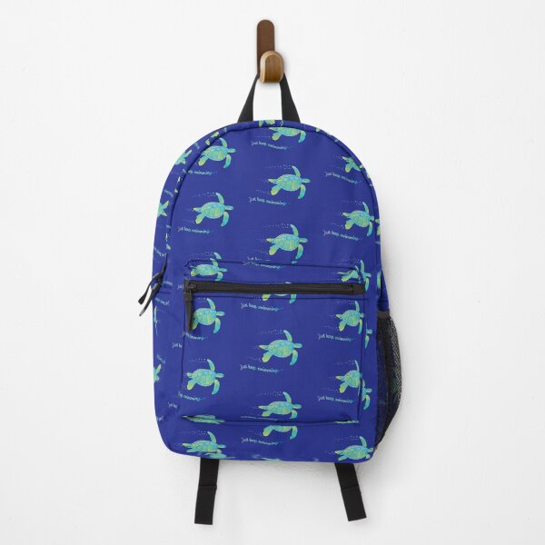 Item preview, Just Keep Swimming Pattern - Blue Background designed and sold by Woodsprite Creations Art Studio.