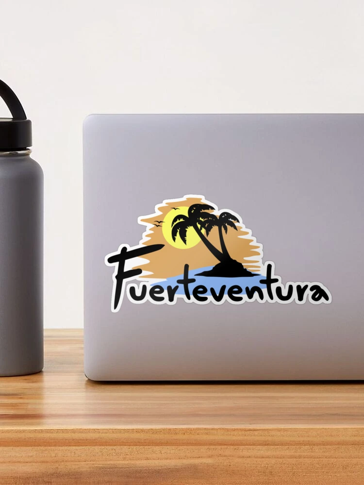 Fuerteventura Vinyl-Aufkleber - Spanien Flagge Mit Palme Für Reise-Erinnerungen 2x10cm