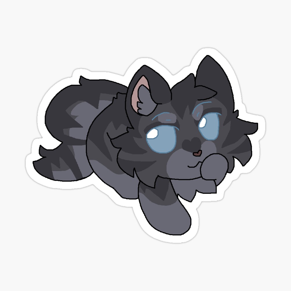 Warrior Cats Ravenpaw Sticker for Sale by Keef-Korner