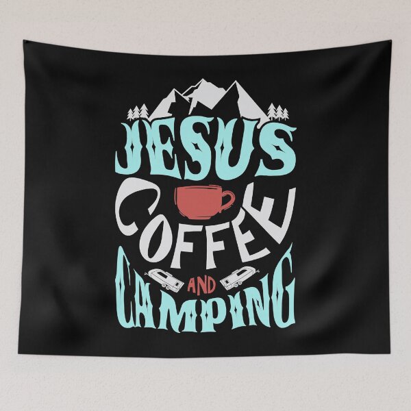Item preview, Jesus coffee and camping - Camper designed and sold by vincentalan.