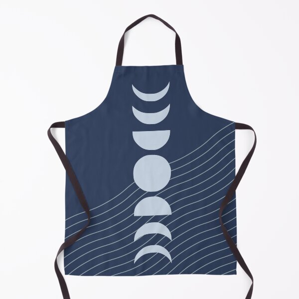 Artikelvorschau, Geometric Moon Phases 1 in Midnight Blue entworfen und verkauft von nineFlorals.