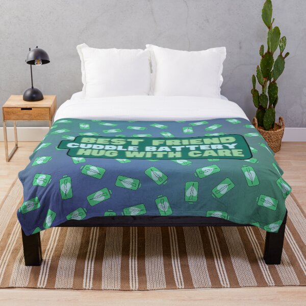 Aperçu de l'œuvre Best Friend Cuddle Battery Hug with Care (Bleu Vert) créée et vendue par MyThingNow.
