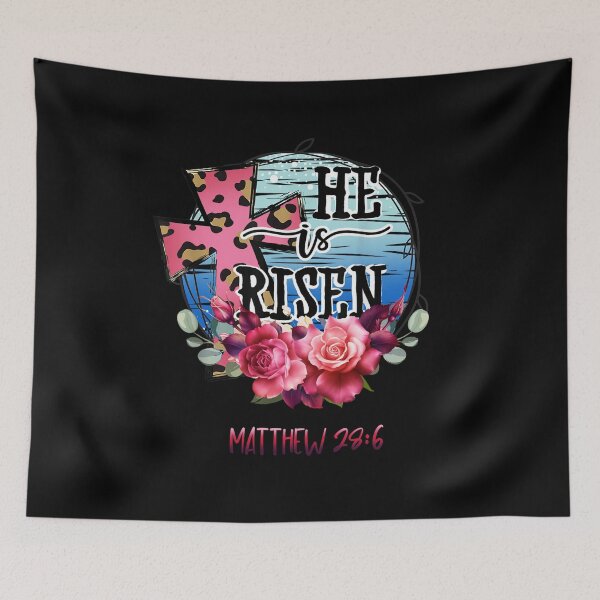 Item preview, Easter He is Risen, Jesus, Religious Easter blessing designed and sold by josephfanous.