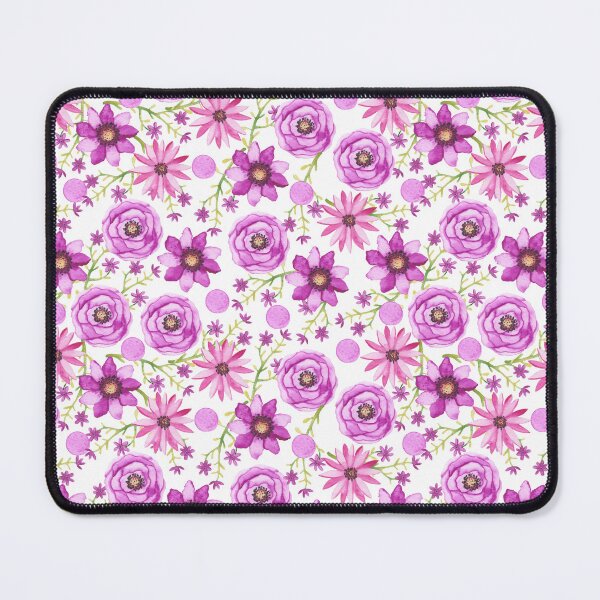 Item preview, Springtime floral watercolor purple pattern designed and sold by FunnyChameleon.