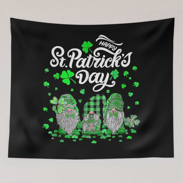 Item preview, Happy St Patrick's Day Three Gnomes Shamrock designed and sold by jeniatallie961.