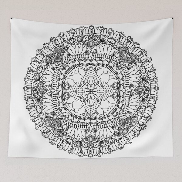 Item preview, heart and flowers geometric design designed and sold by hamsterparent.