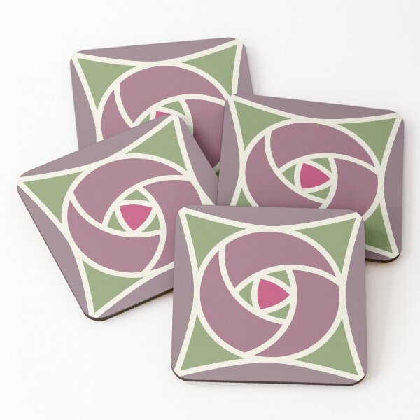Artikelvorschau, Geometrisches Muster: Nouveau Rose: Bartlett entworfen und verkauft von Red Wolf.