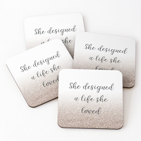 Item preview, She designed a life she loved - rose gold gradient designed and sold by peggieprints.